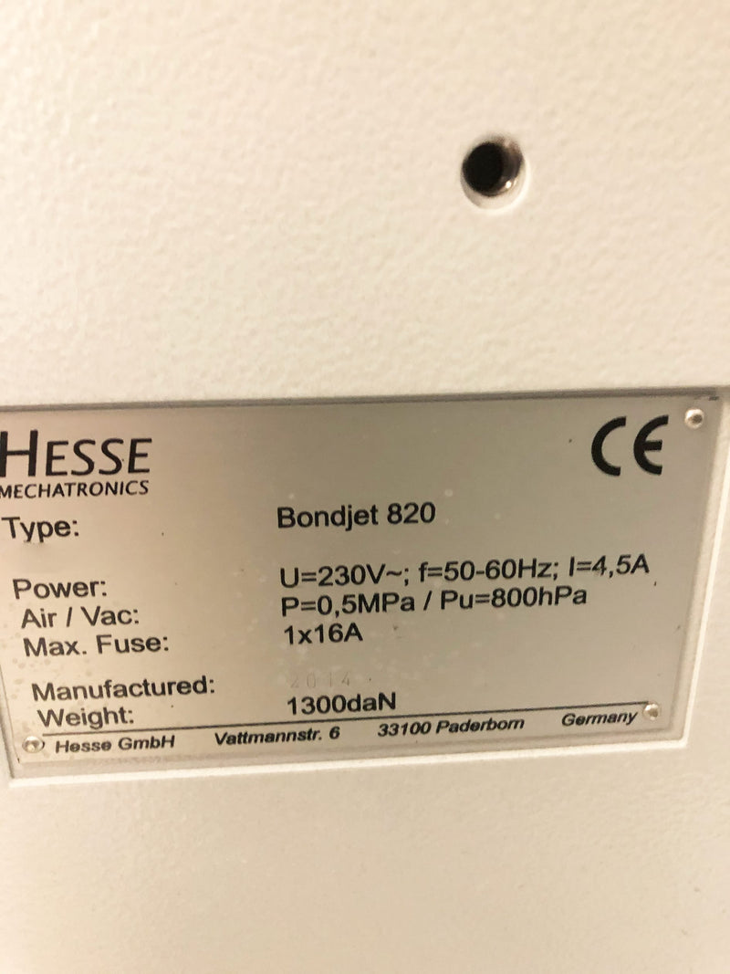 Hesse & Knipps (H&K) Bondjet 820 Wire Wedge Bonder