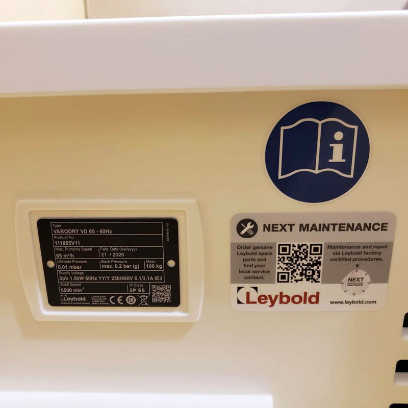 Leybold Varodry VD 65 Vacuum Pump