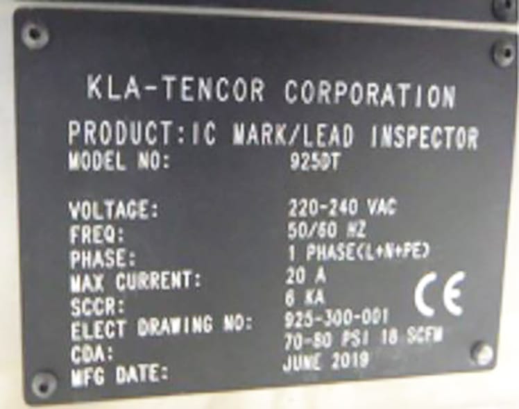KLA 925 DT IC Mark/Lead Inspector