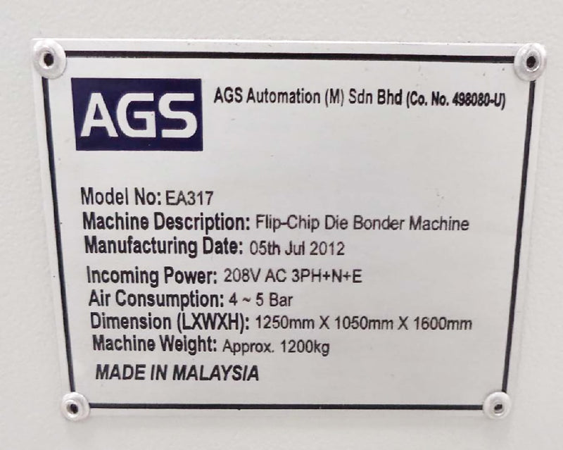AGS Automation EA 317 Flip Chip Bonder