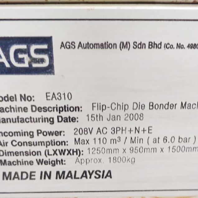 AGS Automation EA 310 Flip Chip Bonder