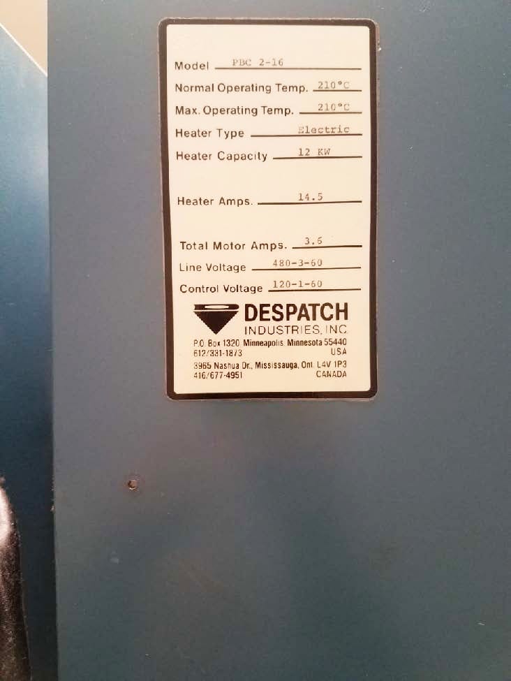 Despatch PBC 2-16 Oven