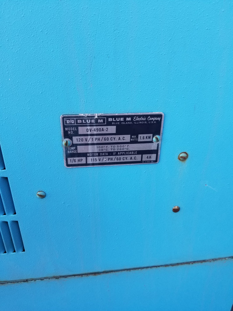 Blue M OV 490 A 2 Constant Temperature Cabinet