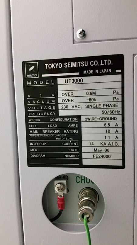 Accretech / TSK UF 3000 Automatic Wafer Prober