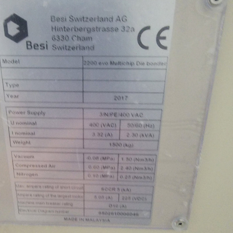 Besi / Datacon 2200 EVO Plus Automated Multi-Chip Die Bonder