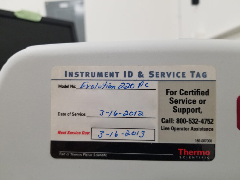 Thermo Fisher Scientific Evolution 220 UV-VIS Spectrometer