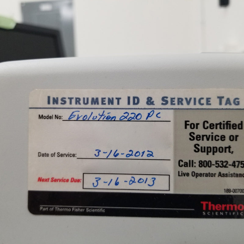 Thermo Fisher Scientific Evolution 220 UV-VIS Spectrometer