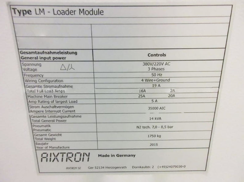 Aixtron R 6 Close Coupled Showerhead MOCVD System (Metal Organic Chemical Vapor Deposition)