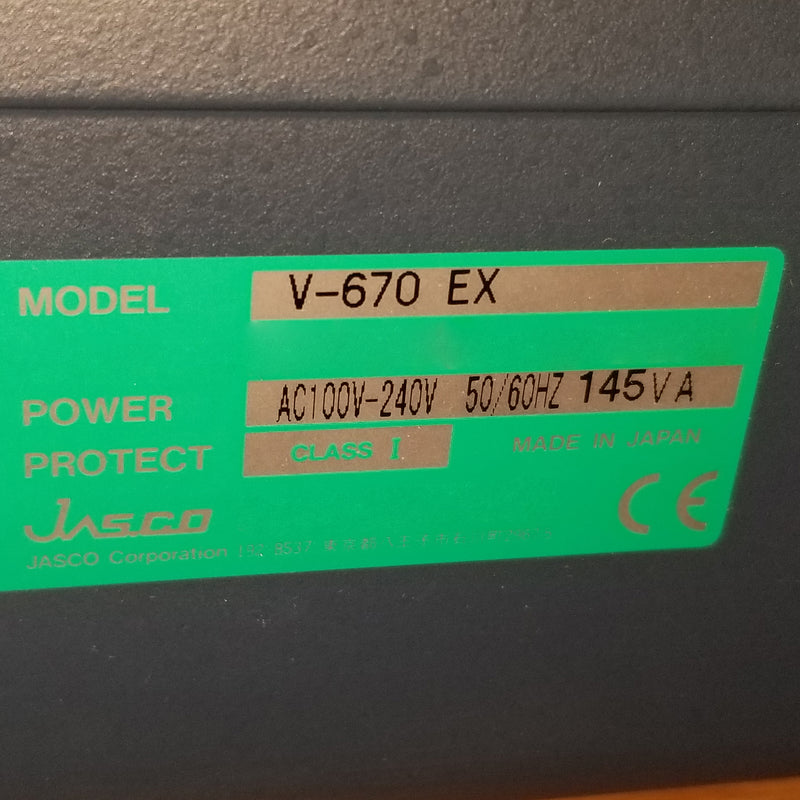 Jasco V 670 Spectrophotometer