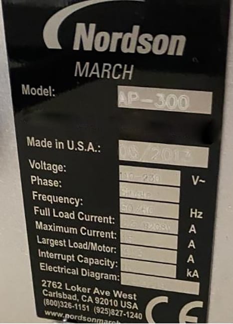 Nordson / March AP 300 Dual Gas Plasma Chamber