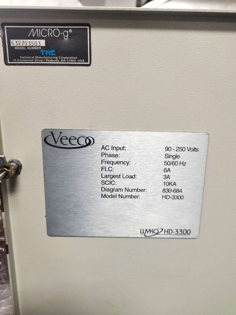 Veeco / Wyko HD 3300 Profilometer