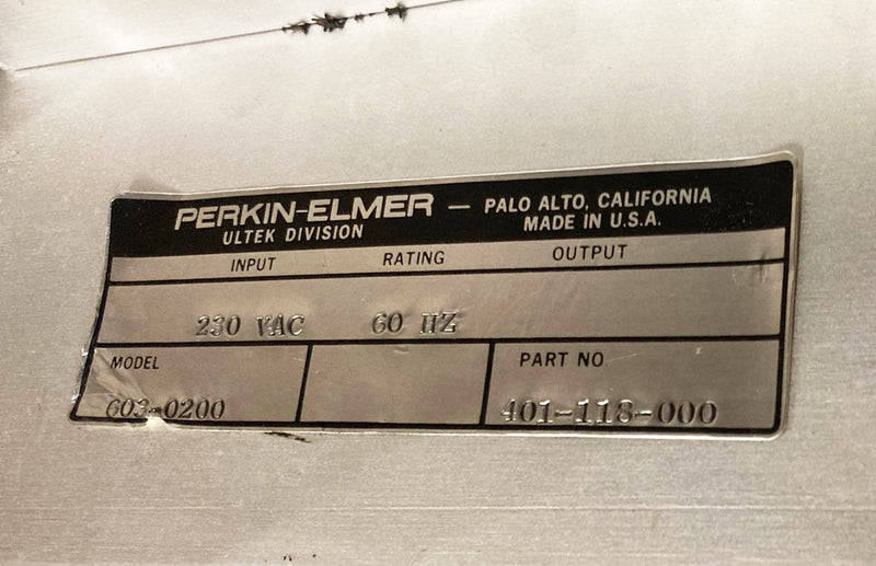 Perkin Elmer 603 0200 Power Supply