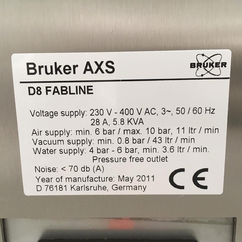 Bruker Fabline D 8 XRD (X-ray Diffractometer)