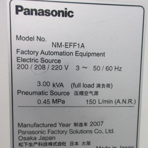 Panasonic NM EFF 1 A Flip Chip Bonder