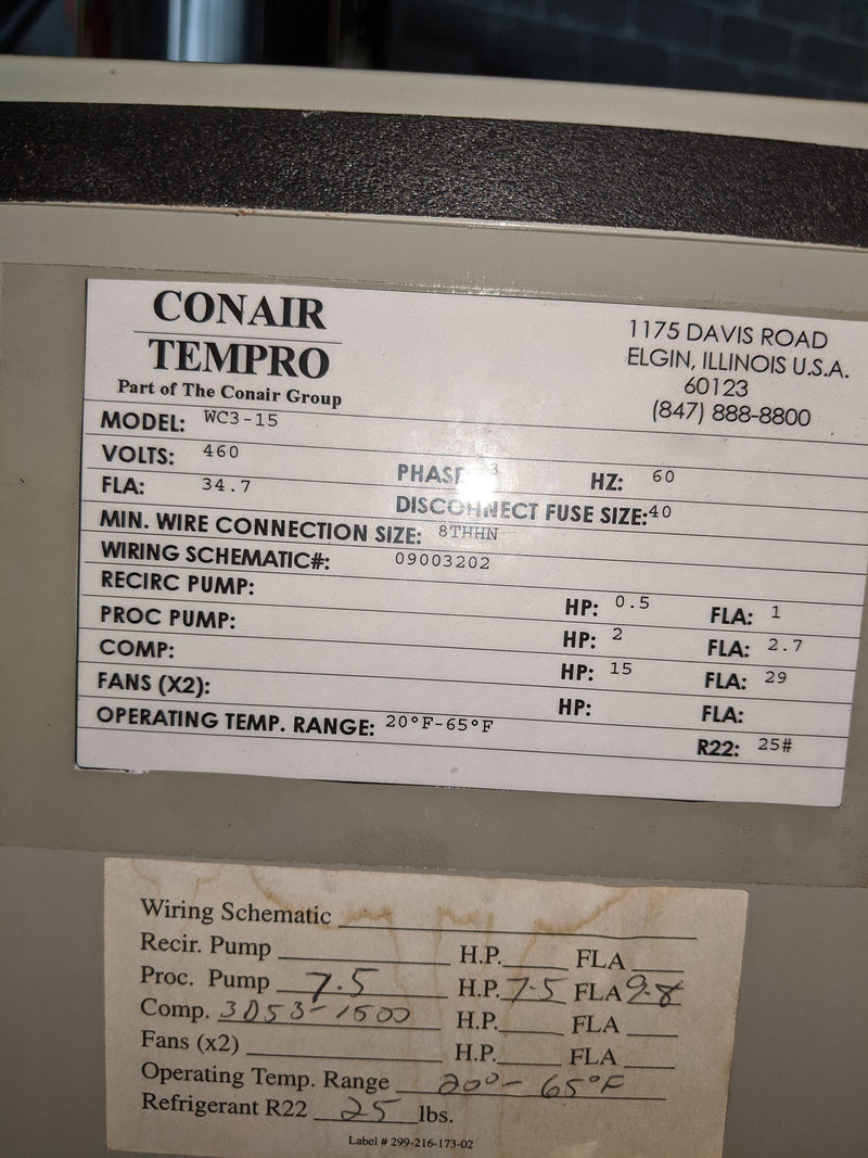 Conair WC 3 15 Chiller