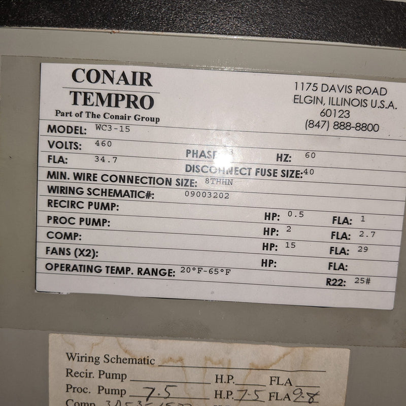 Conair WC 3 15 Chiller