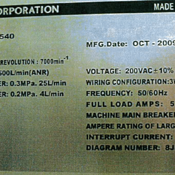 Disco DFG 8540 Back Grinder