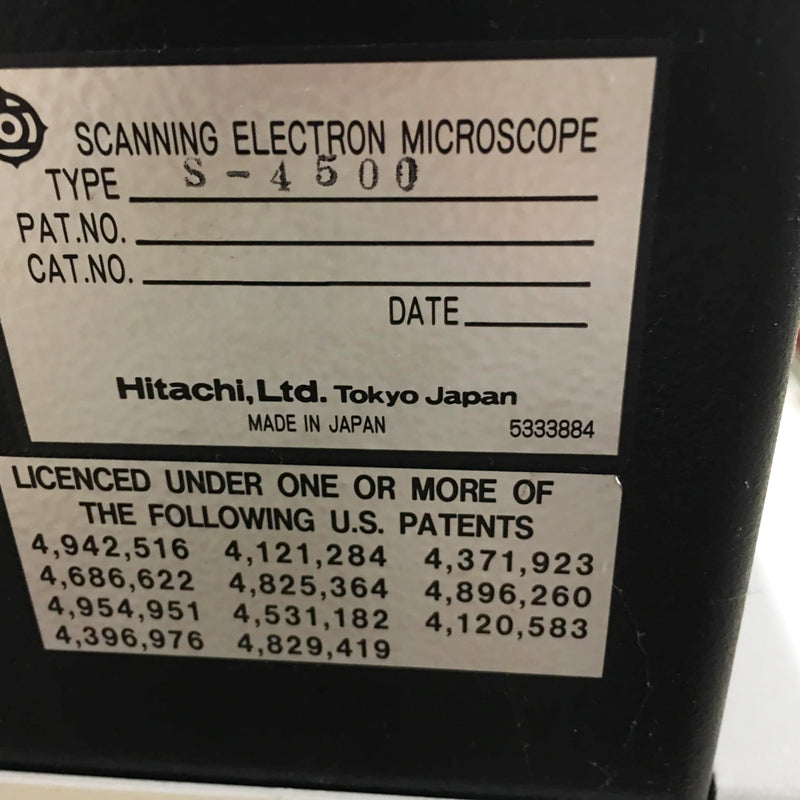 Hitachi S 4500 FE-SEM (Field Emission Scanning Electron Microscope)