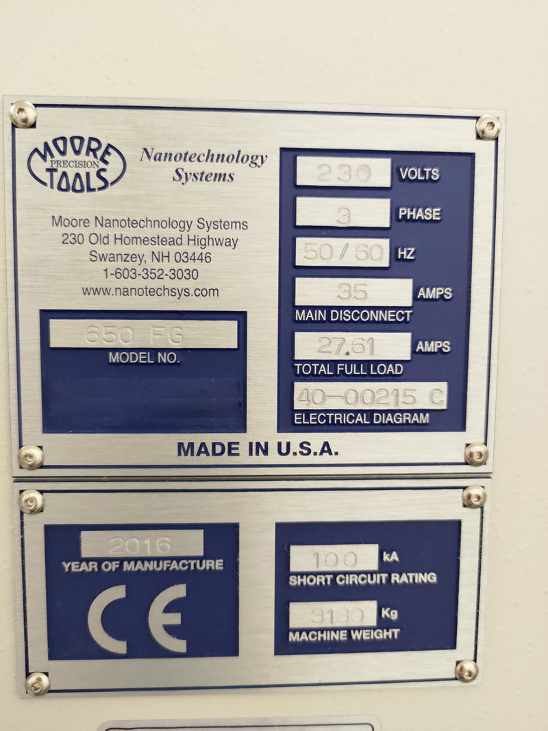Moore Nanotechnology 650 FG V 2 Multi-Axis Freeform