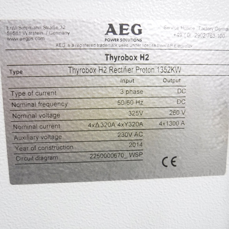 AEG Thyrobox H 2 DC Power Supply