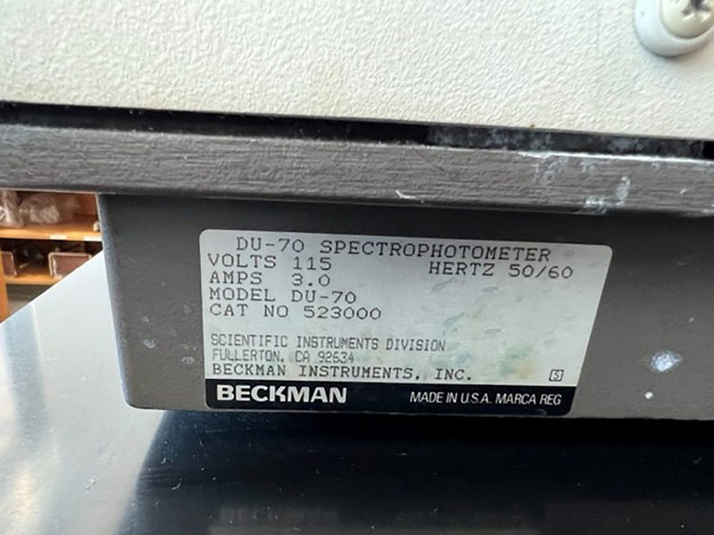 Beckman DU 70 Spectrophotometer
