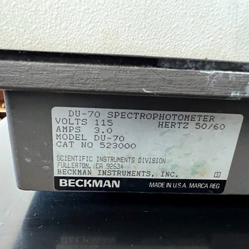 Beckman DU 70 Spectrophotometer