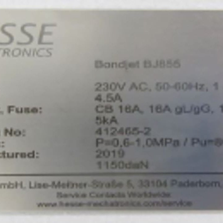 Hesse & Knipps (H&K) Bondjet BJ 855 Handler