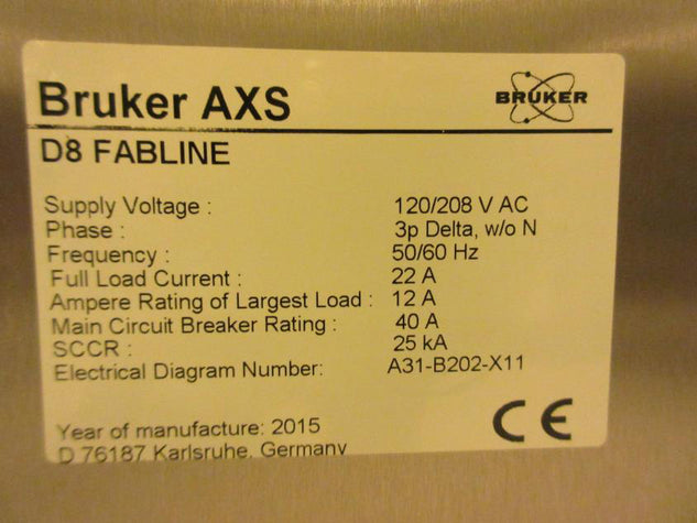 Bruker D 8 Fabline XRD (X-ray Diffractometer)