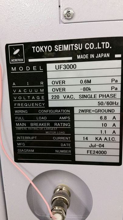 Accretech / TSK UF 3000 Automatic Wafer Prober