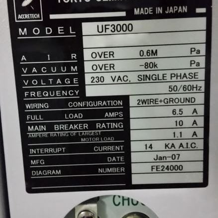 Accretech / TSK UF 3000 Automatic Wafer Prober