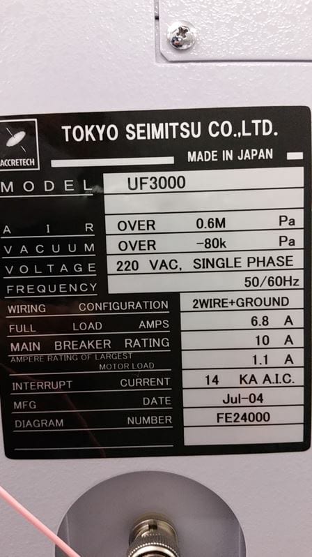 Accretech / TSK UF 3000 Automatic Wafer Prober