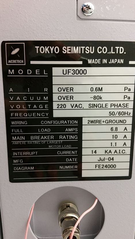 Accretech / TSK UF 3000 Automatic Wafer Prober