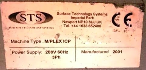 SPTS / STS MACS ICP Etcher (Inductively Coupled Plasma)