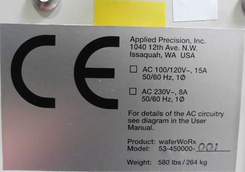 Applied Precision WaferWoRx Olympus MX 80 F Inspection