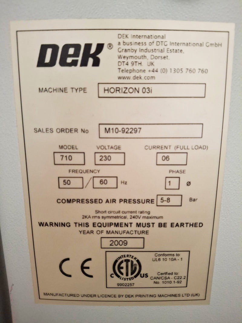 Dek Horizon 03 i Screen Printer