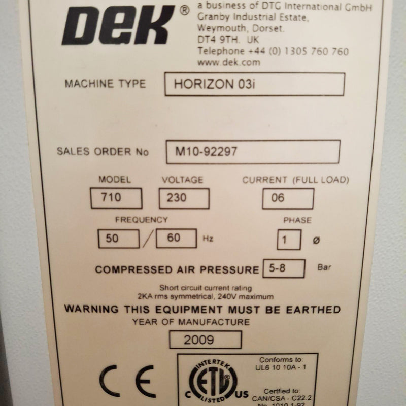 Dek Horizon 03 i Screen Printer