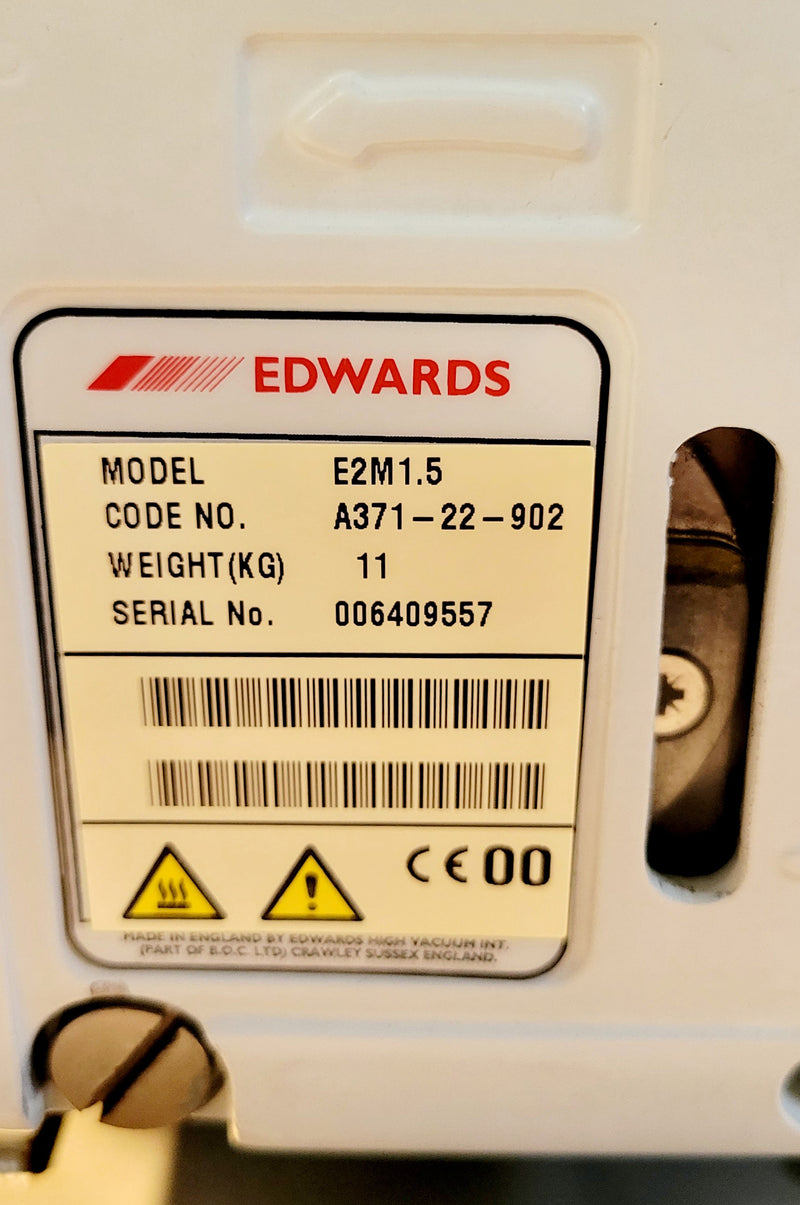 Edwards E 2 M 1.5 Electric Rotary Vane Pump