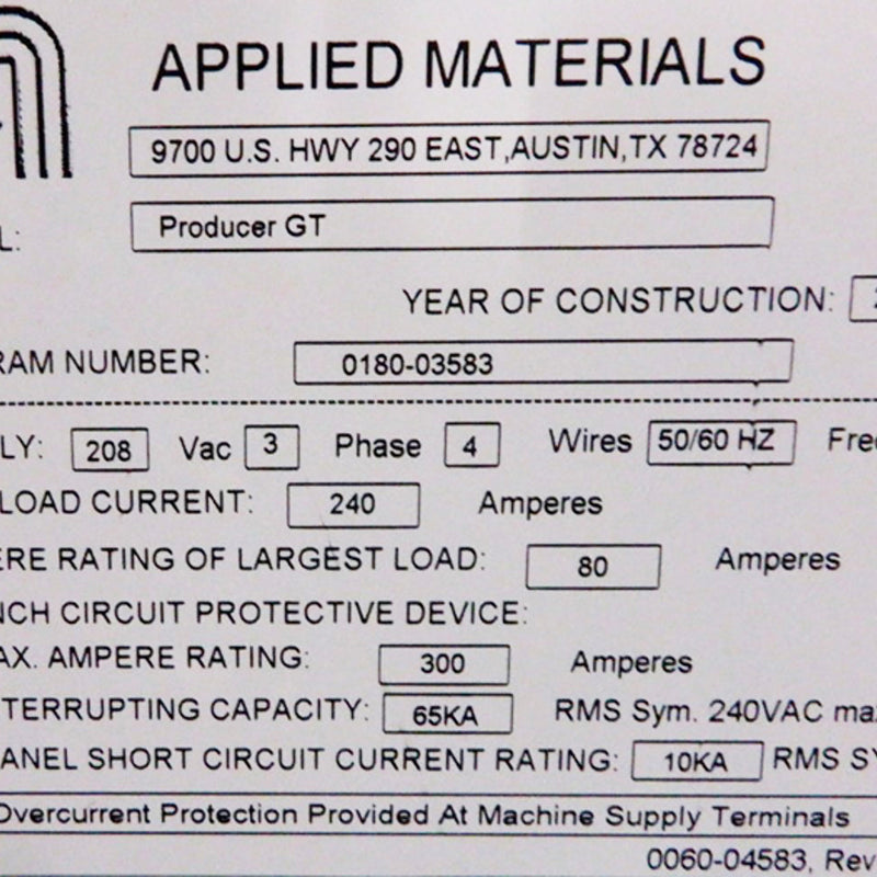 Applied Materials Producer GT DARC PECVD (Plasma-Enhanced Chemical Vapor Deposition)