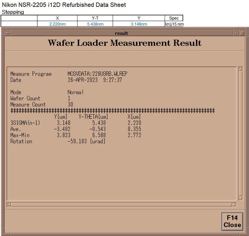 Nikon NSR 2205 i 12 D i-Line Stepper