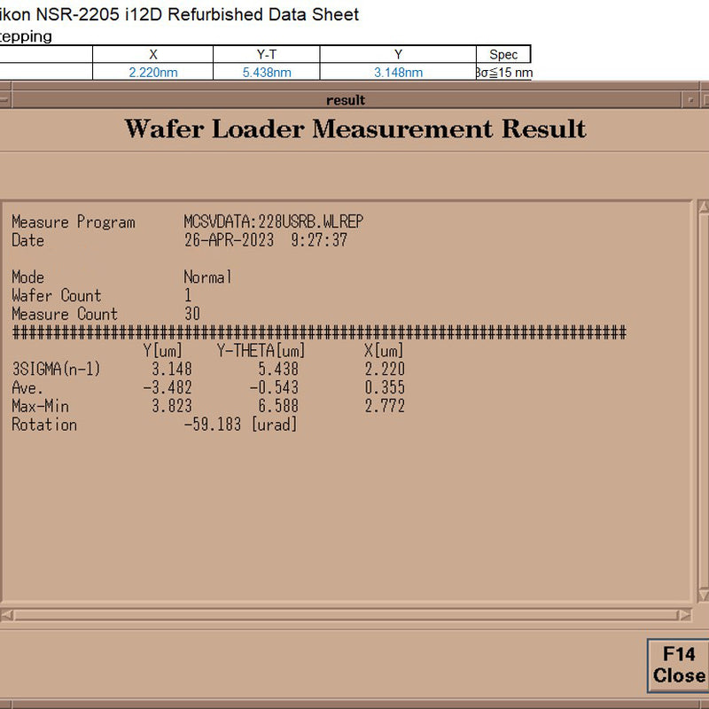 Nikon NSR 2205 i 12 D i-Line Stepper