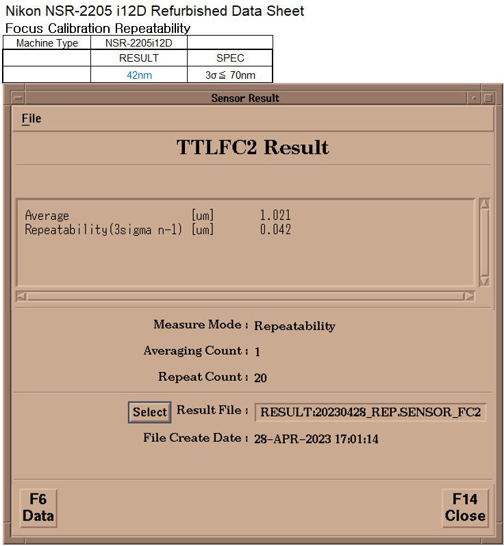 Nikon NSR 2205 i 12 D i-Line Stepper