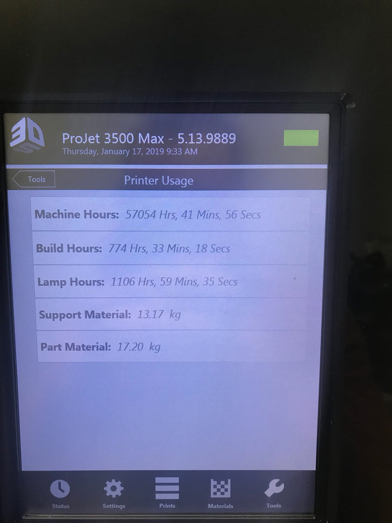 3D Systems ProJet 3500 HD Max 3D Printer