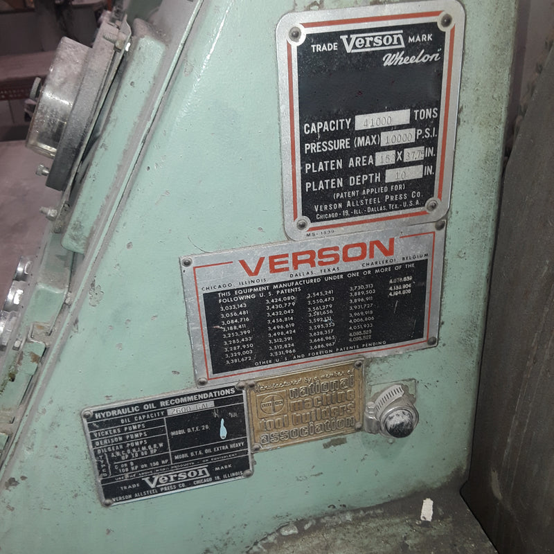 Verson 41000 R Wheelon Hydro Press