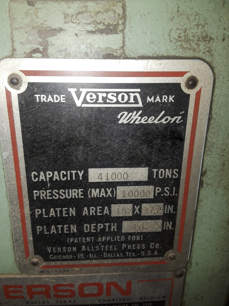 Verson 41000 R Wheelon Hydro Press