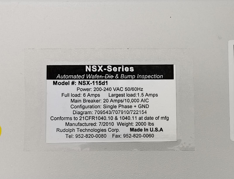 ONTO / Rudolph / August NSX 115 D 1 Wafer Die Inspection