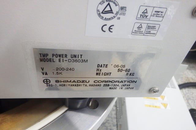 Shimadzu TMP H 3603 LMC A 1 Turbo Pump – Bridge Tronic Global