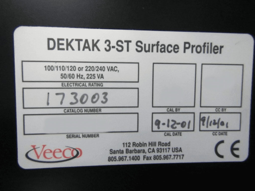 Buy Veeco / Bruker-Dektak 3 ST-Surface Profiler-34085 Online