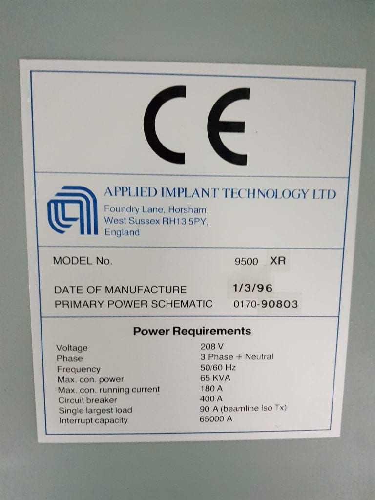 Applied Materials-9500 XR-Implanter-43986 Image 12