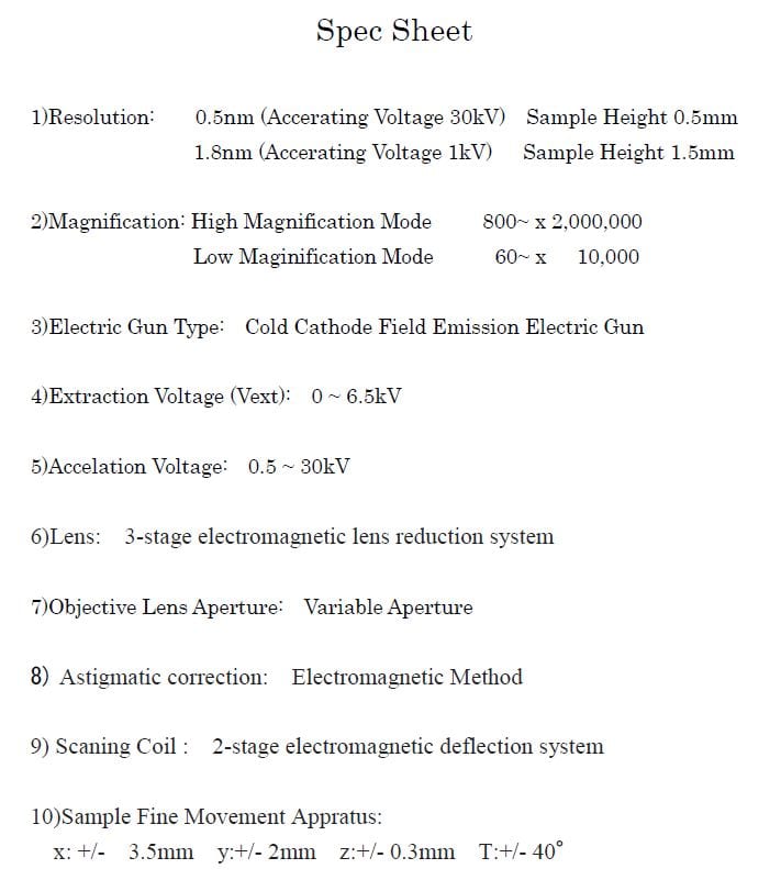 Hitachi-5200-Field Emission Scanning Electron Microscope (FESEM)-45372 For Sale Online