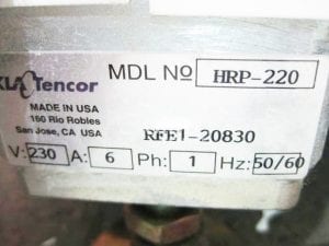 KLA-Tencor -HRP 220 -High Resolution Surface Profiler -48762 Image 2